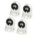 T8ランプホルダーソケット 非シャントライトホルダー 37x30x24 mm LED蛍光管用 4個入り