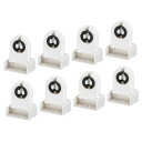 T8ランプホルダーソケット ランプホルダー バルブホルダー 非シャント 33x26x43 mm LED蛍光灯用 12個入り