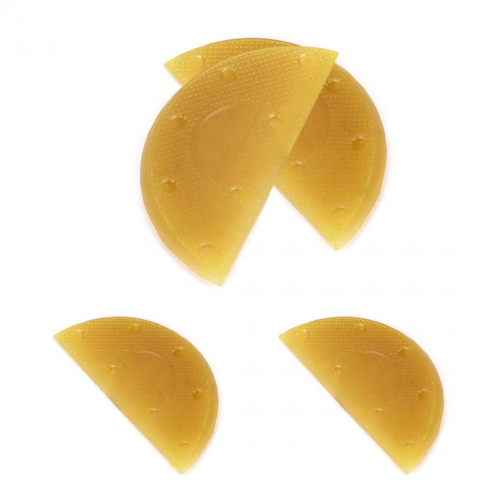 靴底修理キット 修理パッド かかと 靴底用補修材 ゴム 滑り止め イエロー 4個