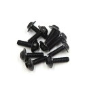 オートバイ ボルト ネジ ブラック 金属製 M6 x 20mm 六角頭部 フェアリング ボルト ネジ オートバイに適用 10個入り