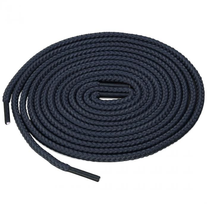 靴ひも 丸紐 丸型 シューレース 丈夫 レザーシューズ ブーツ用 ユニセックス 男女兼用 2ペア ネイビー..