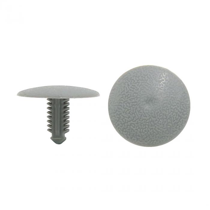 プラスチック製のリベット ファスナークリップ グレー 17 x 23mm 50枚入り
