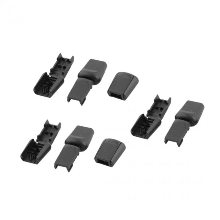 ストッパー ファスナー コードロック 滑走 ロープ 糸 引き紐 ブラック 8個入り