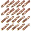 ハンガーボルト ダブルヘッドボルト セルフタッピングネジ 家具用 M6x29mm 20Pcs