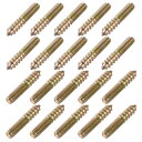 ハンガーボルト ダブルヘッドボルト セルフタッピングネジ 家具用 M6x35mm 20Pcs