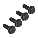 六角フランジボルト 左手スレッド M6x17mm グレード8.8 炭素鋼 ブラック 4枚入り(4)