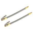 X AUTOHAUX タイヤバルブコネクトパイプ エアチャックインフレーター コンプレッサーポンプ 延長ホース カー オートバイ バイク クイックコネクト用 柔...