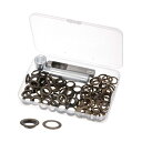 グロメットツールキット ブロンズ 14mm 銅 メタル グロメットアイレット 3個取付工具付け & 収納ボックス シューズ 服 レザー DIY 50セット入り