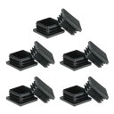 PATIKIL 角型プラスチック穴プラグ 1.6インチ 10個パック チューブインサートエンドキャップ 角型金属チューブ家具椅子脚フェンスポストパイプ用 黒色