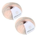 CAPASTEC 毛糸 ポンポンウール モヘア カラフル 編み糸 編み物 極太 装飾 1玉25g/2玉セット コ ットン ふわふわ 並太 織り楽 90%ポリエス...
