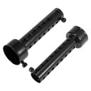 Motoforti ユニバーサル モーターサイクルエキゾーストサイレンサー エキゾーストインサートマフラーパイプ 42mm ブラック 2個入り