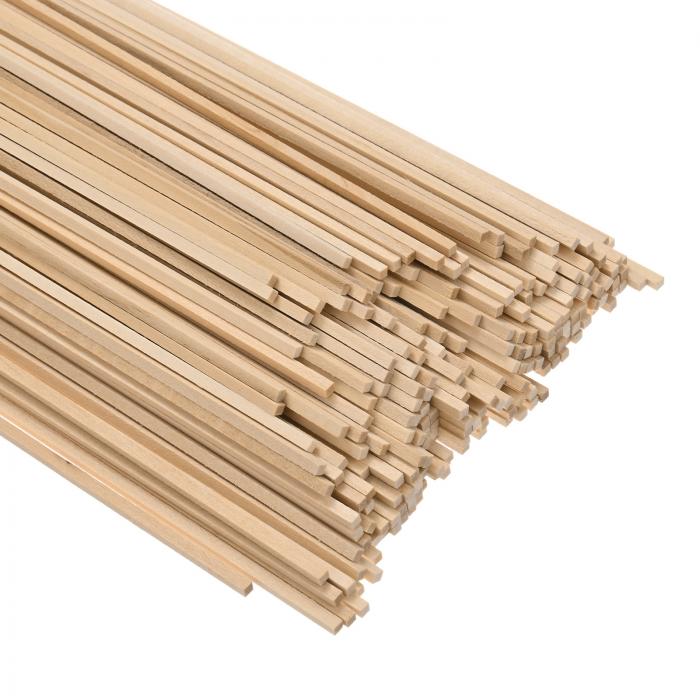 M METERXITY 200パックの木製スクエアダウエルロッド 1/8 x 12インチ未塗装の木製スクエアダウエルロッ..