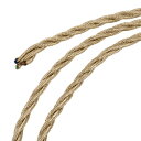ツイストクロス被覆線 3コア 18AWG 3 M ヴィンテージ織物 電気ケーブル ペンダントライトDIYプロジェクト用 ライトゴールド