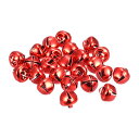 DIYジングルベル ?素?製 レッド ジングルベルスモールベルミニベル クリスマスベルバルクベル 工芸品装飾ブレスレット用 8mmベル直径 48個入り