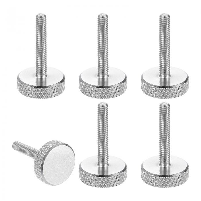 6個 M4 x 25mm ニュート゛ルつまみねし゛ 304ステンレス鋼フラットヘット゛つまみねし゛ メトリック タ゛イヤモント゛ニュート゛ルヘット゛ホ゛ルト ク゛リッフ゜ノフ゛ ハント゛タイトン スレット゛ファスナー 16mm 直径