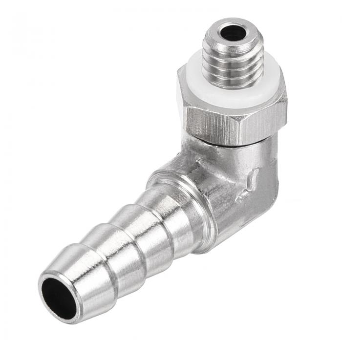 とげのあるパイプ用品　ニッケルメッキ銅製　シルバートーン　L字型90度　チューブヒートポンプ配管カ..