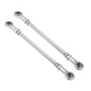 Motoforti M8調整可能なステアリングタイロッドボールジョイント 49cc電動ATVゴーカートアクセサリー用 ステアリングコラムステアリングサスペンション シルバートーン 2個 185MM