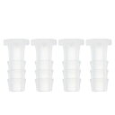 HEROFFIX 4個の水族館用プラスチックホースバーブフィッティング15/64"バーブパイプコネクタークリアPP