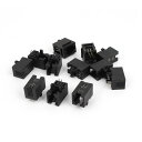 PCBジャック RJ11 PCBジャック プラスチック メタル 黒 丸型ピン PCB 基板実装