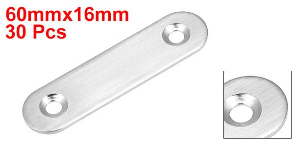 修理プレート フラット固定メンディングブラケット ネジ付き 60 mm x 16 mm 30個入り 2