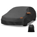 X AUTOHAUX カーカバー アウトドア 防水 日光 雪 雹 保護 左側ドア ジッパー 210D-PU Toyotaに対応 プリウス ハッチバック