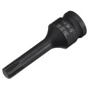 8 mmインパクトリブビットソケット 9.5 mmスクエアドライブ 長さ60 mm CR-MO メートル法サイズ