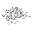 ガラス管ヒューズ 40個入り シルバートーン クリア ガラス 金属 250V 0.5A 5x20mm