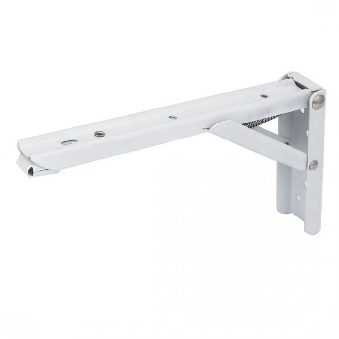 ソウテン 棚受け金具 20cm x 12cm メタル トライアングル 折りたたみ ブラケット ブレース ホワイト 2個