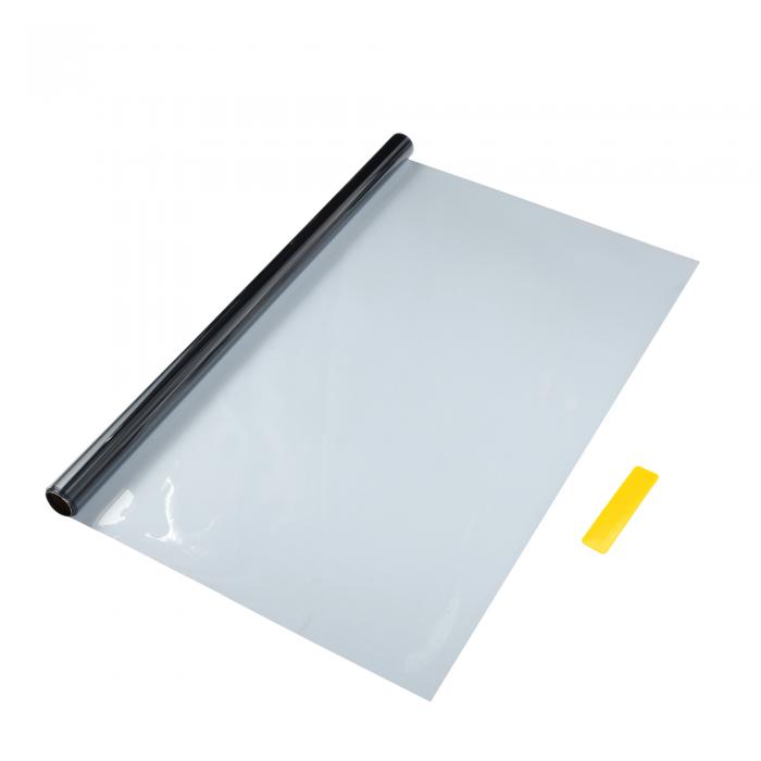 Hihaha 車用ウィンドウティントフィルム ウィンドウプライバシーフィルム 車用ナノセラミックPET 19.69 ft x 29.53 in-ch 1 Pc グレー VLT 73% IRR 50% UVR 75%