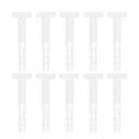 RATCHROLL 10個のプラスチックホースバーブ継手1/8"ホースIDバーブM5メススレッドスルーバルクヘッド継手クリアPP
