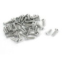 皿ボルト M4 x 13mm ボルトファスナー メタル素材 シルバートーン 50個入り