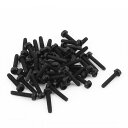 十字穴付 ネジ 皿頭小ネジ ボルト ブラック パンヘッド ナイロン製 M2x10mm 50個入