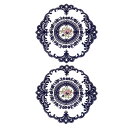 2個 レトロレースプレクッション フランスクロシェドイリーラウンド刺繍ホローカップ花瓶テーブルクッション ダイニングテーブルキッチンパーティー用11.02x11...