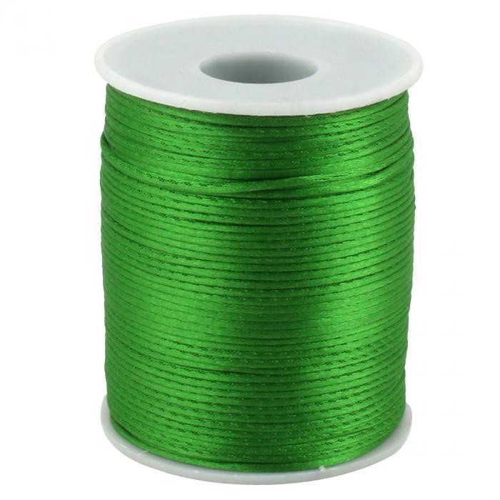 ナイロンブレーデッドコード ナイロン1.5mm グリーン 手工芸 スレッドコード 中国結びアクセサリー1個..