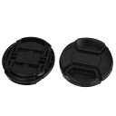 直径46mm プラスチックフロント スナップ デジタルカメラレンズキャップ保護器 ブラック 2個