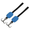HEROFFIX 財布やバッグ 傘などのための2個セット 車のシートヘッドレストフック 頑丈な車のシートバックオーガナイザーフック ブルーの合成皮革と金属 27...