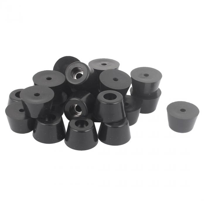 ゴム脚パッド 脚ピタキャップ 脚カバー 家具用 円錐形 ブラック 25x19x15mm 24個入り