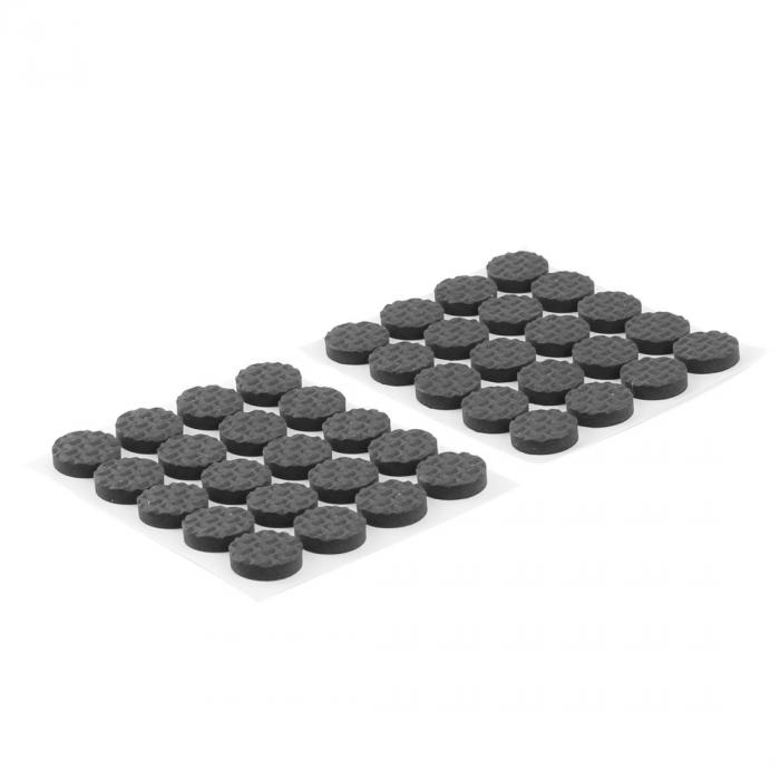 家具フットパッド テーブル足 EVA 自己粘着 フロア保護 ブラック 15mm直径 40個入り