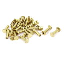 バインドネジ スクラップブック レザー 真ちゅうメッキ バインドシカゴネジポスト 5x18 mm 20個