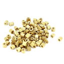 スタンドオフスペーサー 真鍮スタッドスペーサー 真鍮メッキ ブラス 100個入り M2x3mm フェルール シリンダー(3)