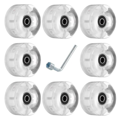 PATIKIL 32 x 58mm ローラースケート車輪 ベアリング付き 8個 ライトアップホイール クワッドスケートの交換 複列スケート スケートボード用 ピンク PATIKIL 32 x 58mm ローラースケート車輪 ベアリング付き 8個 ライトアップホイール クワッドスケートの交換 複列スケート スケートボード用 ピンク