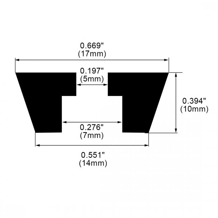 ゴム製フットバンパー ブラック 金属ワッシャー D17x14xH10mm 30個入り [3]