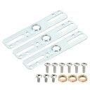 照明器具クロスバーキット 100x20 mm 取り付けブラケット 天井照明プレート シャンデリア照明用 シルバートーン 3セット