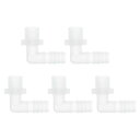 RATCHROLL 5個のプラスチックホースバーブフィッティング7/16"ホースバーブG3/8メスNPTエルボーバーブアダプタークリアPP