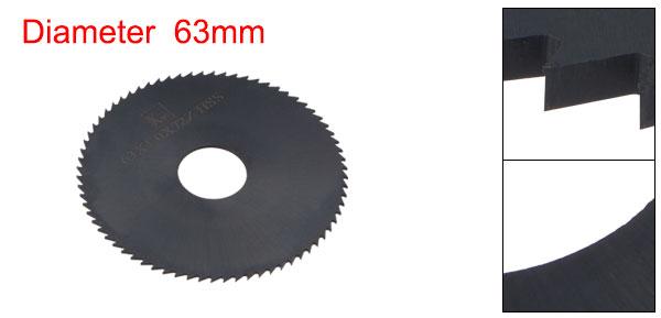 丸鋸ブレード 直径63 mm 厚さ1 mm 72歯 6542高速度鋼（HSS） 16 mmアーバー付き 窒...