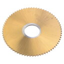 丸鋸ブレード 直径63 mm 厚さ2 mm 72歯 16 mmアーバー付き M35コバルト高速度鋼チタンコーティングフライス盤 ステンレス鋼銅用