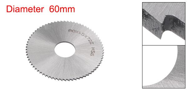 丸鋸ブレード直径60 mm 厚さ1.5 mm 72歯 6542高速度鋼（HSS）フライスカッター 16 ...