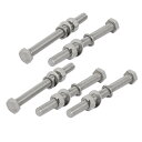 六角ボルト ナットとワッシャー付き 分類キット 304ステンレススチール製 M10x100mm 5セット