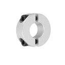 シャフトカラー 16 mm ボアダブルスプリット アルミクランプカラー シャフトカラー セットスクリュー付き シルバートーン(4)