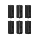 時計ストラップループ ファスナーリング ラバー製ホルダー シリコーン製 時計バンド用 ブラック 幅18 mm 6個入